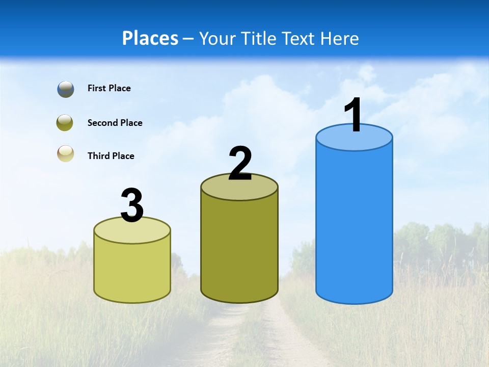Rural Row Sunrise PowerPoint Template