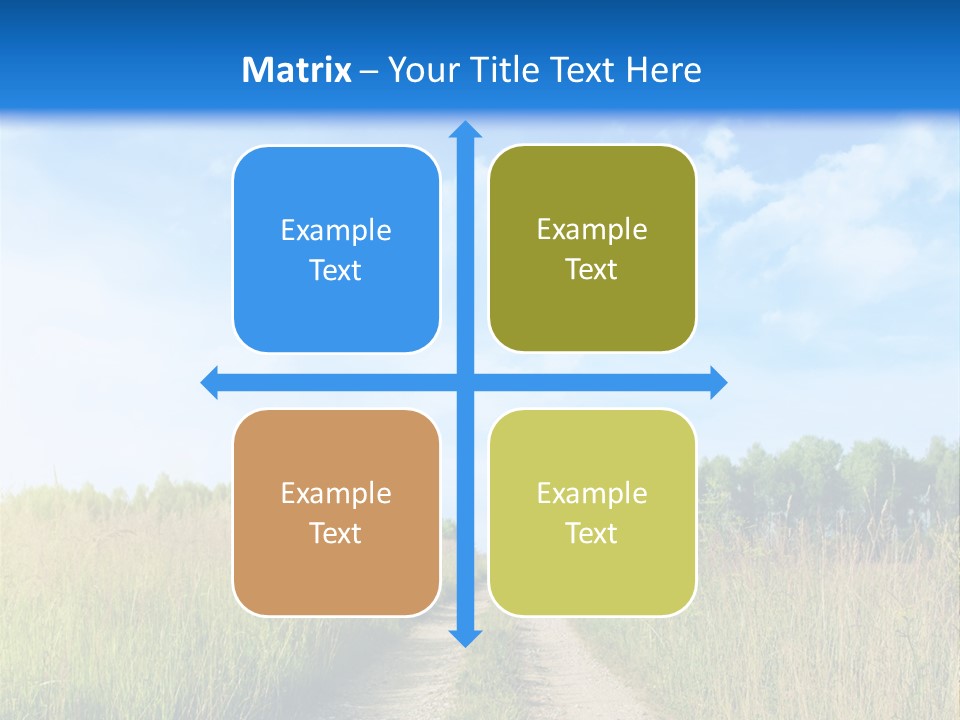 Rural Row Sunrise PowerPoint Template