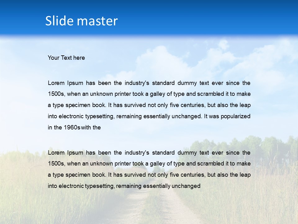 Rural Row Sunrise PowerPoint Template