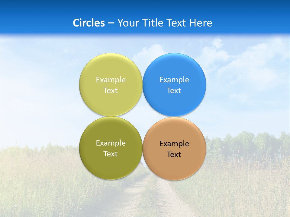 Rural Row Sunrise PowerPoint Template