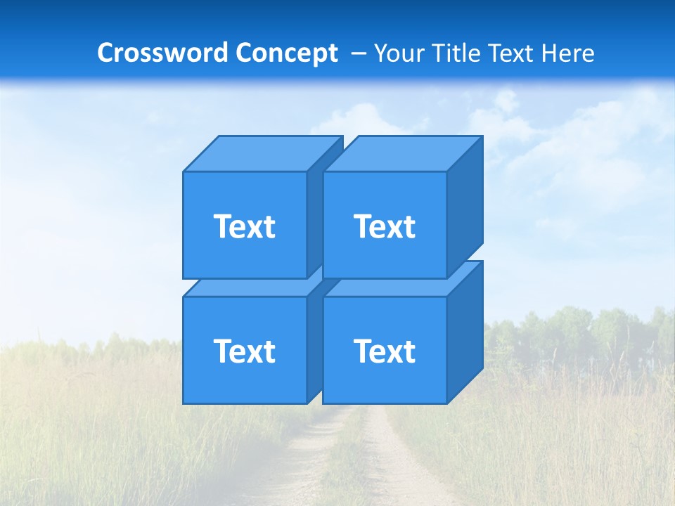 Rural Row Sunrise PowerPoint Template