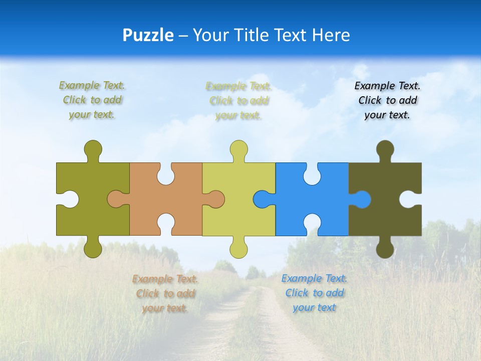 Rural Row Sunrise PowerPoint Template