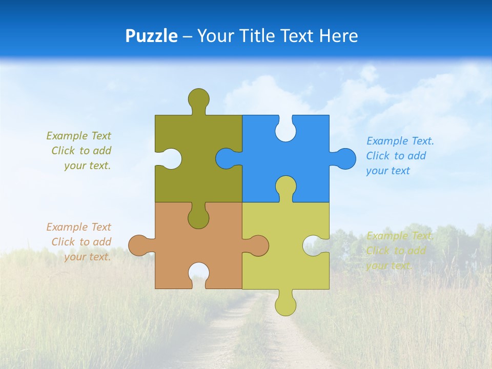 Rural Row Sunrise PowerPoint Template