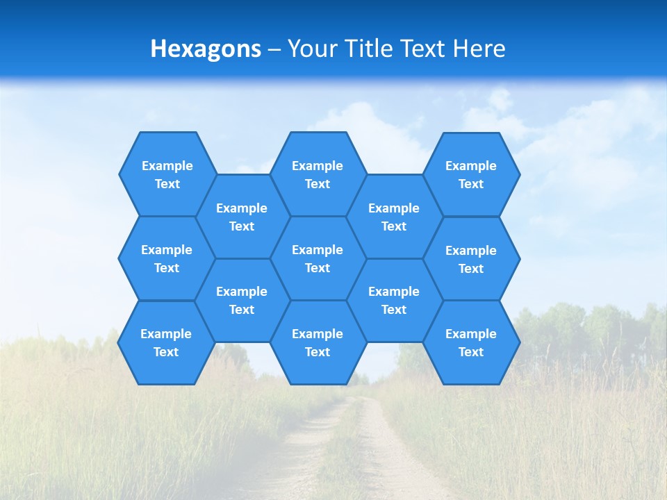 Rural Row Sunrise PowerPoint Template