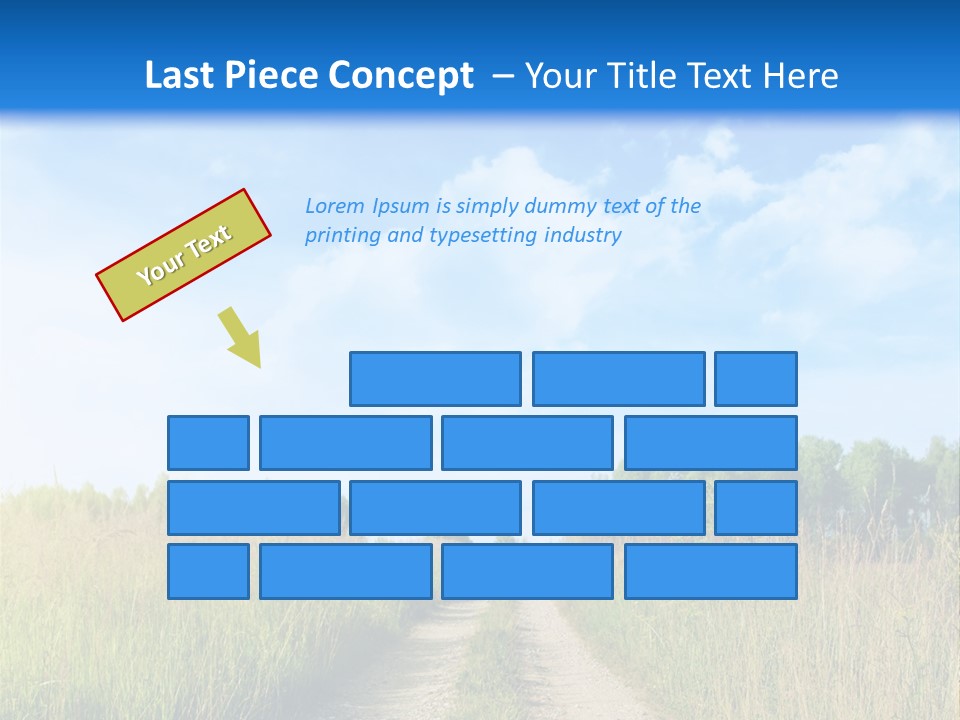 Rural Row Sunrise PowerPoint Template