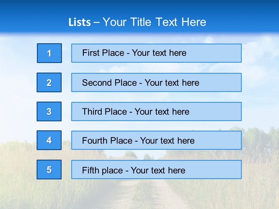 Rural Row Sunrise PowerPoint Template