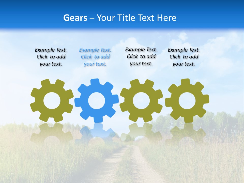 Rural Row Sunrise PowerPoint Template