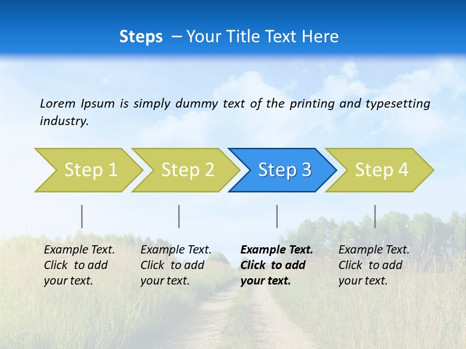 Rural Row Sunrise PowerPoint Template