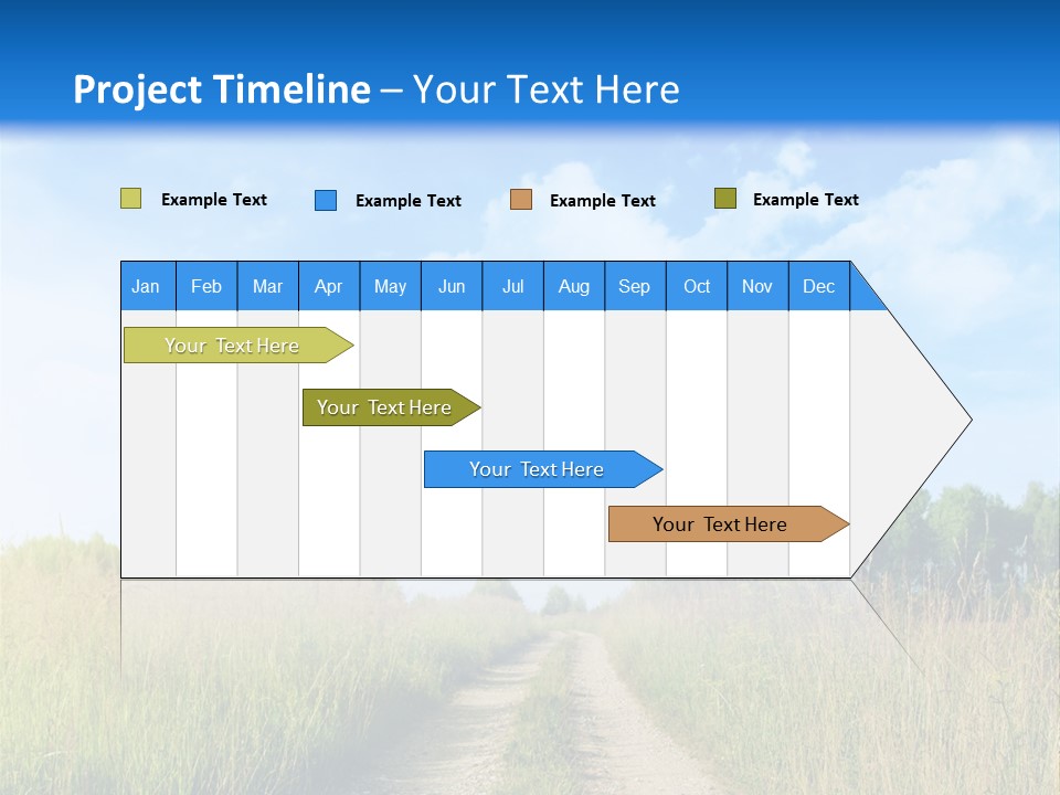 Rural Row Sunrise PowerPoint Template
