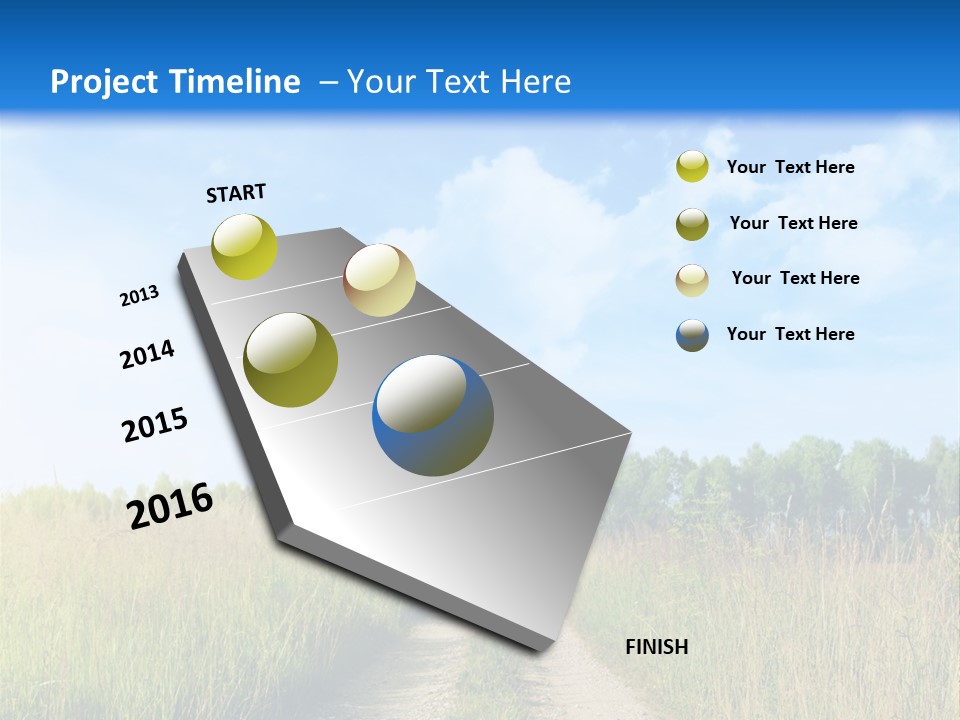 Rural Row Sunrise PowerPoint Template