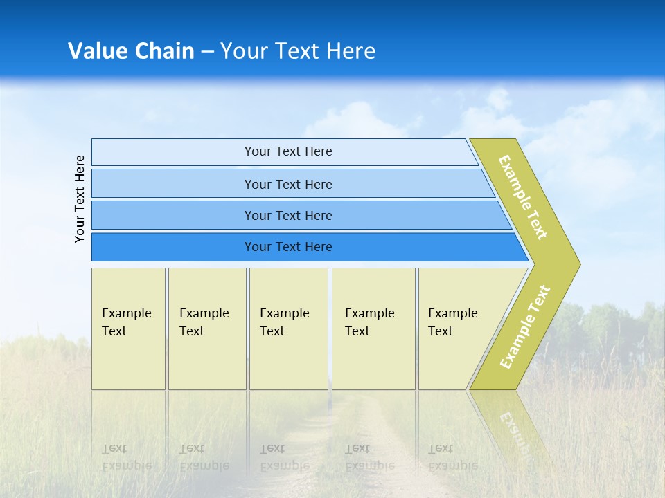 Rural Row Sunrise PowerPoint Template