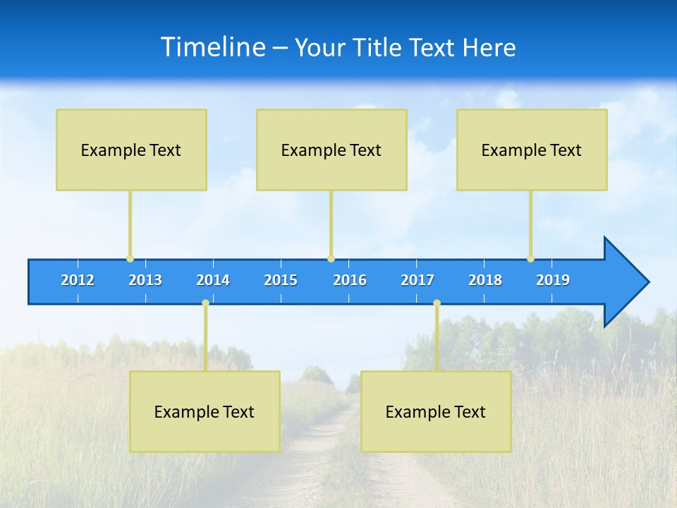 Rural Row Sunrise PowerPoint Template