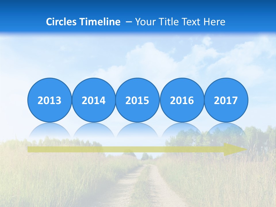 Rural Row Sunrise PowerPoint Template