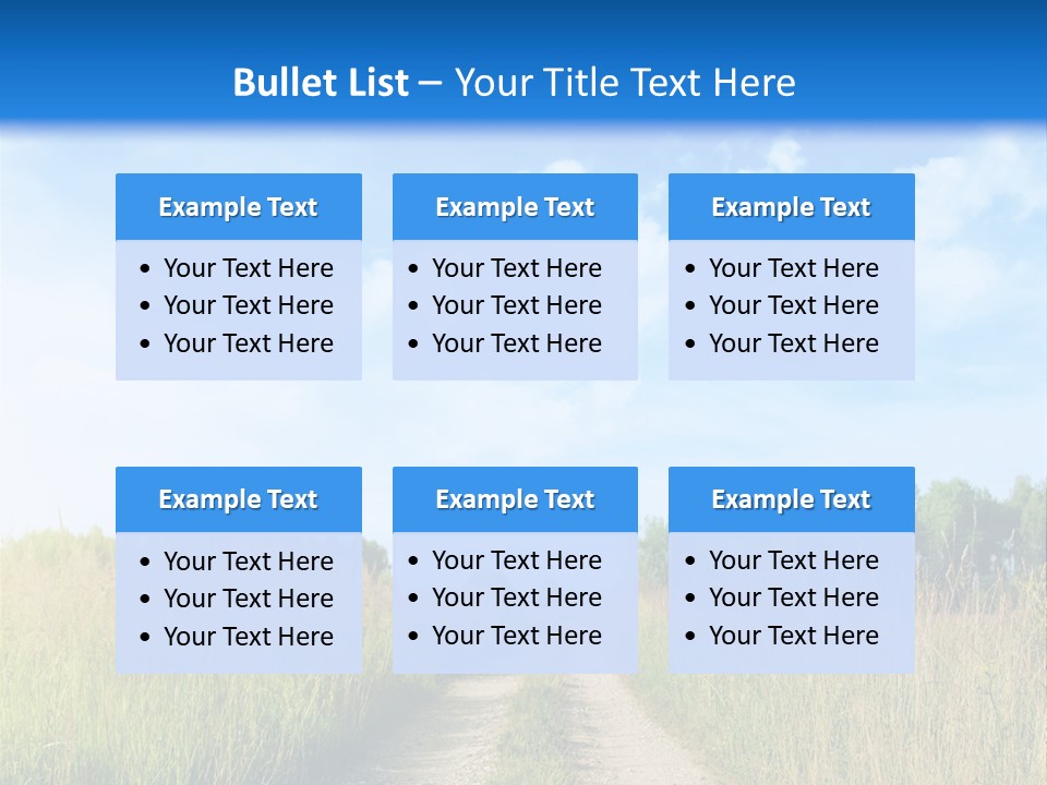 Rural Row Sunrise PowerPoint Template