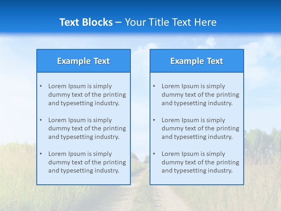 Rural Row Sunrise PowerPoint Template