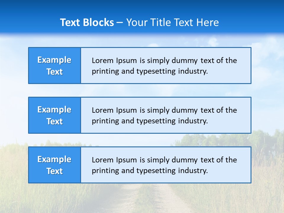 Rural Row Sunrise PowerPoint Template