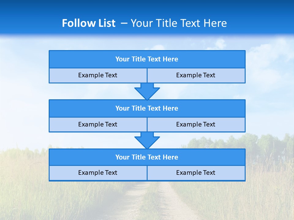 Rural Row Sunrise PowerPoint Template