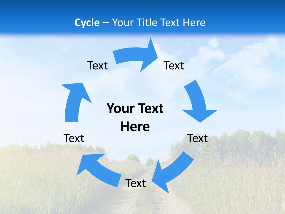 Rural Row Sunrise PowerPoint Template