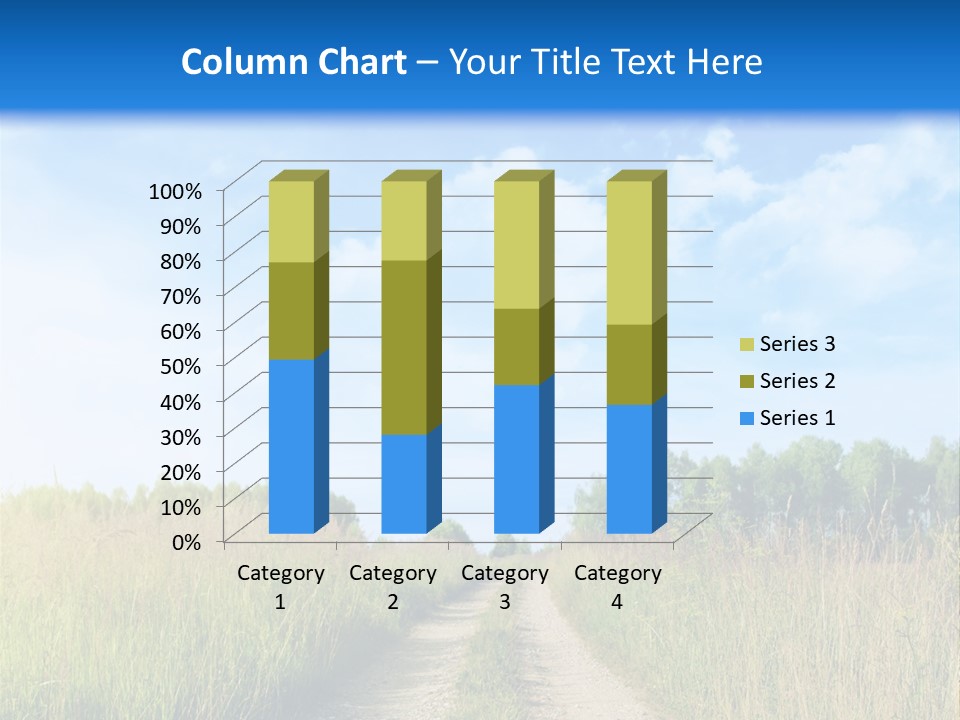 Rural Row Sunrise PowerPoint Template