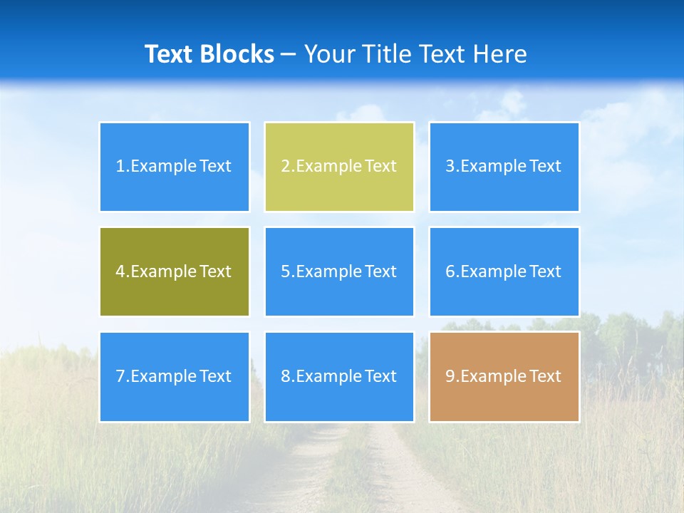 Rural Row Sunrise PowerPoint Template
