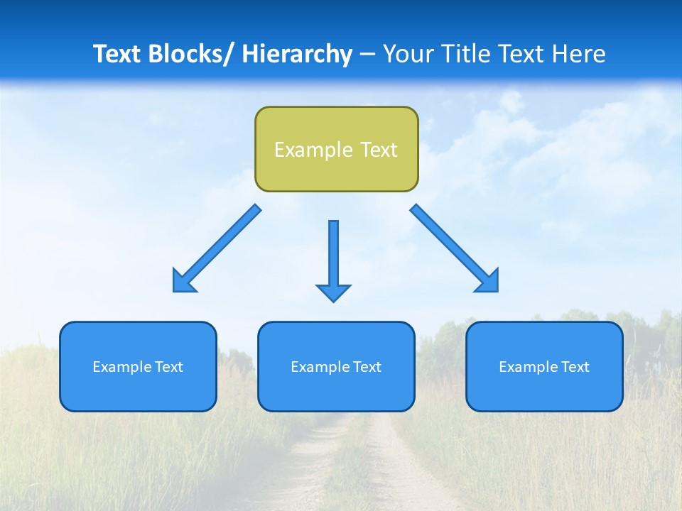 Rural Row Sunrise PowerPoint Template