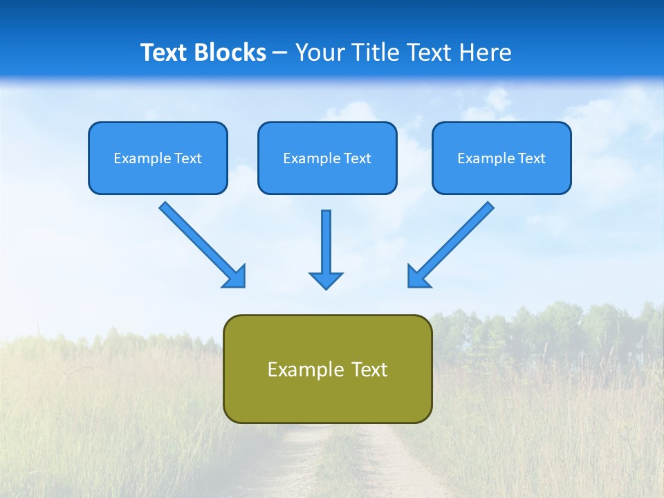 Rural Row Sunrise PowerPoint Template