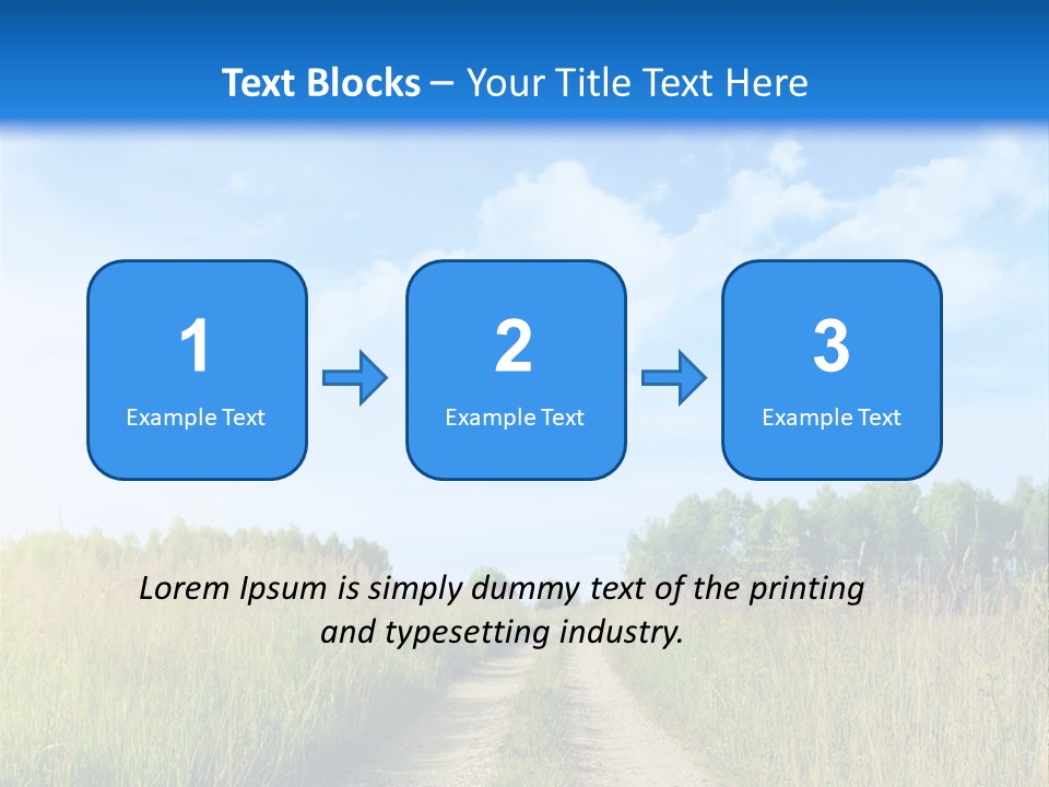 Rural Row Sunrise PowerPoint Template
