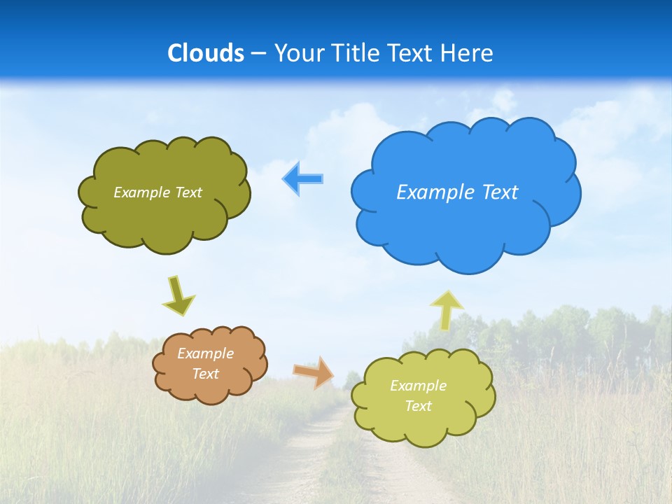 Rural Row Sunrise PowerPoint Template
