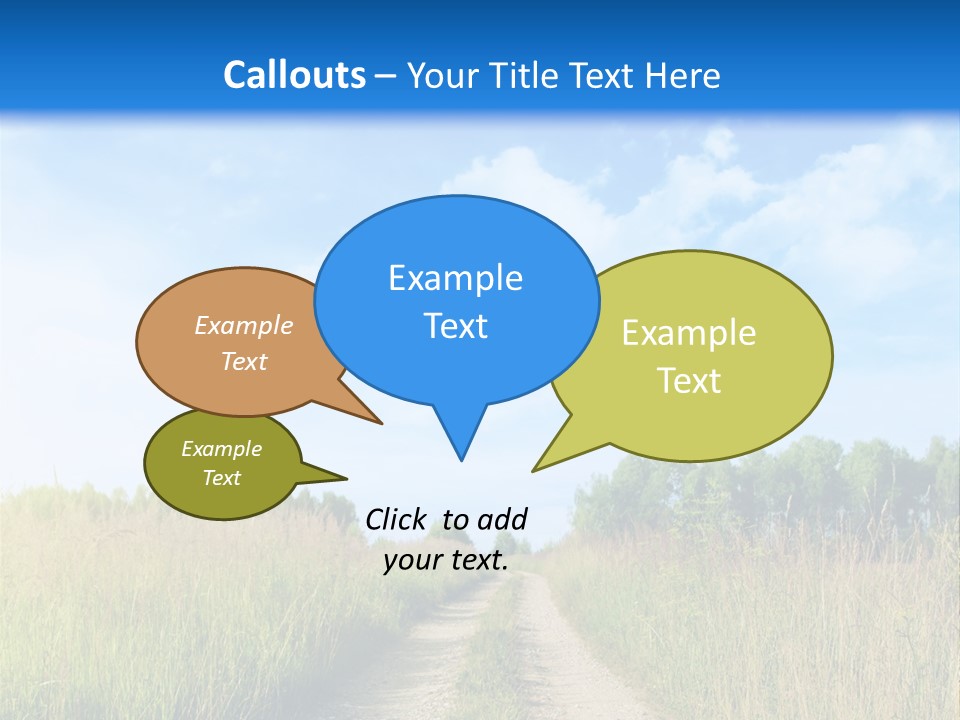 Rural Row Sunrise PowerPoint Template