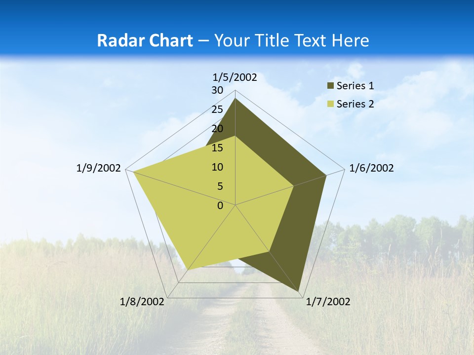 Rural Row Sunrise PowerPoint Template