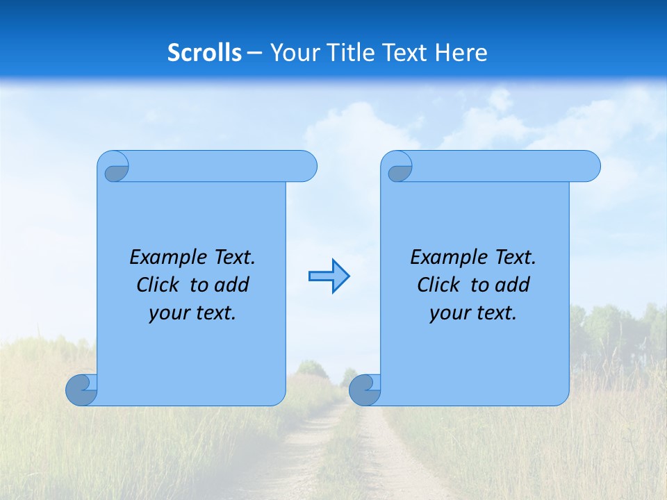 Rural Row Sunrise PowerPoint Template