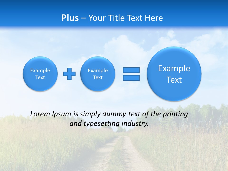 Rural Row Sunrise PowerPoint Template