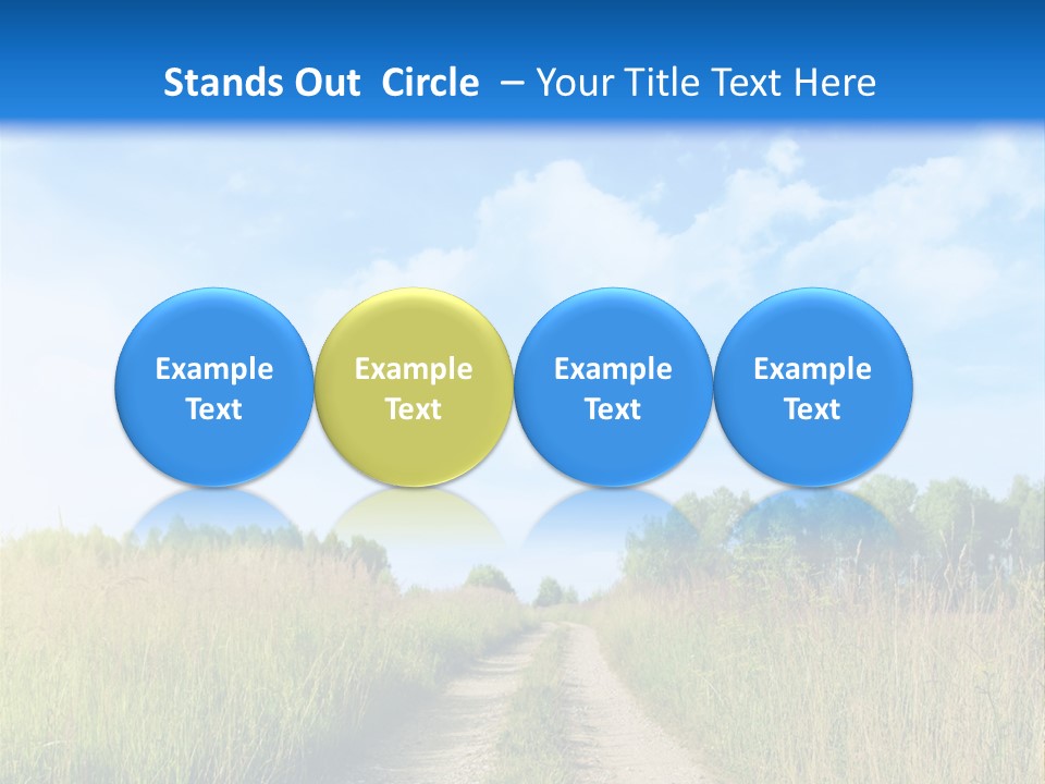 Rural Row Sunrise PowerPoint Template