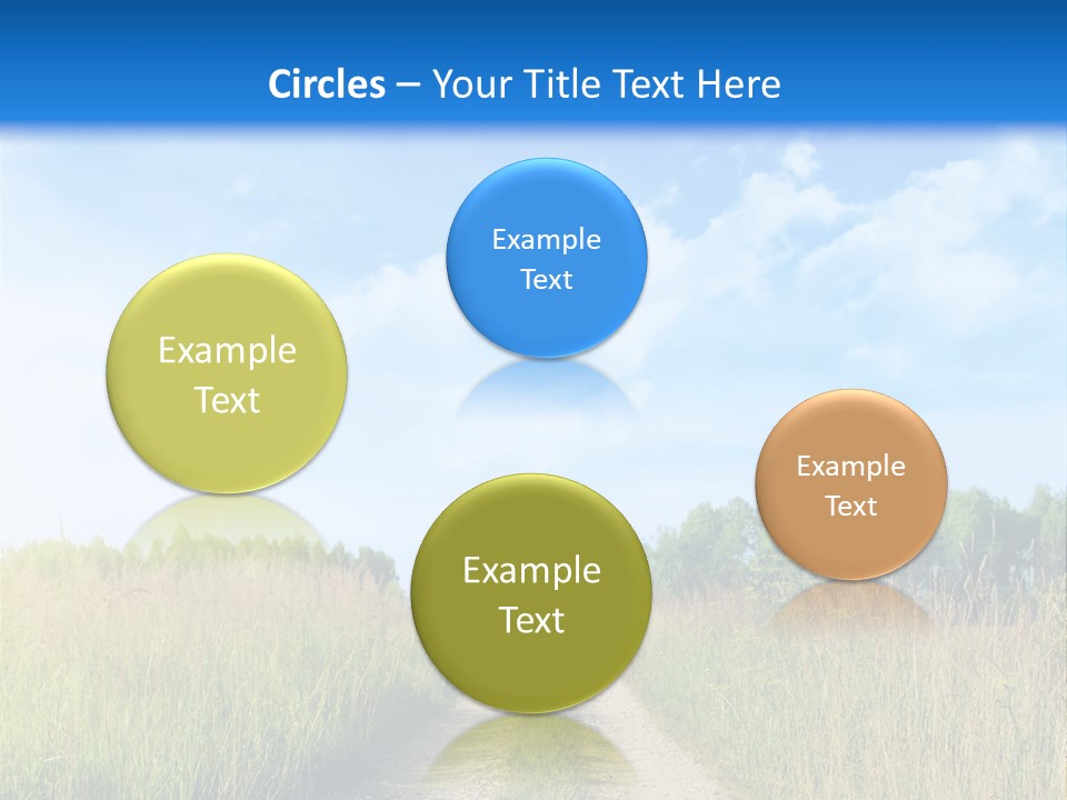 Rural Row Sunrise PowerPoint Template