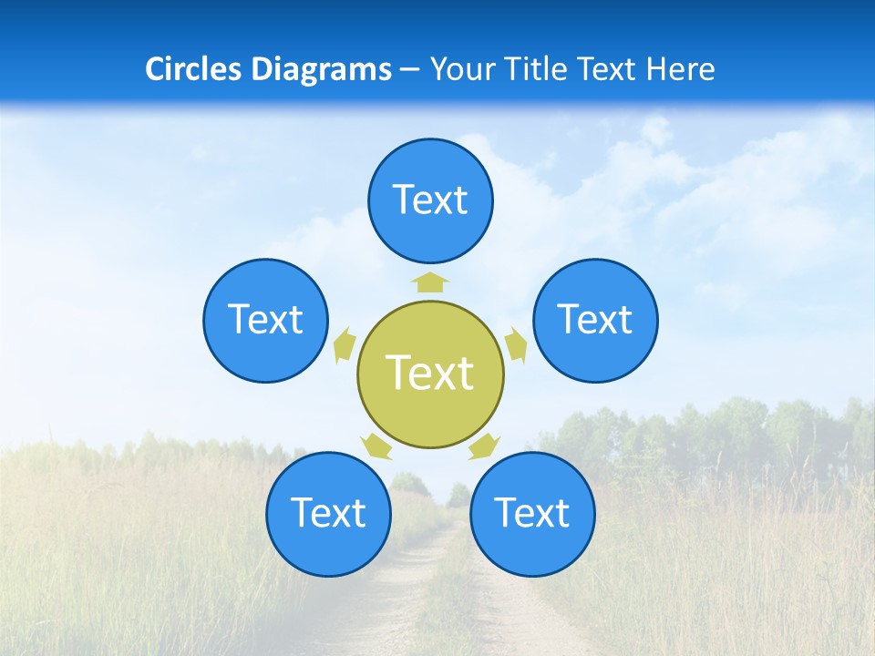 Rural Row Sunrise PowerPoint Template