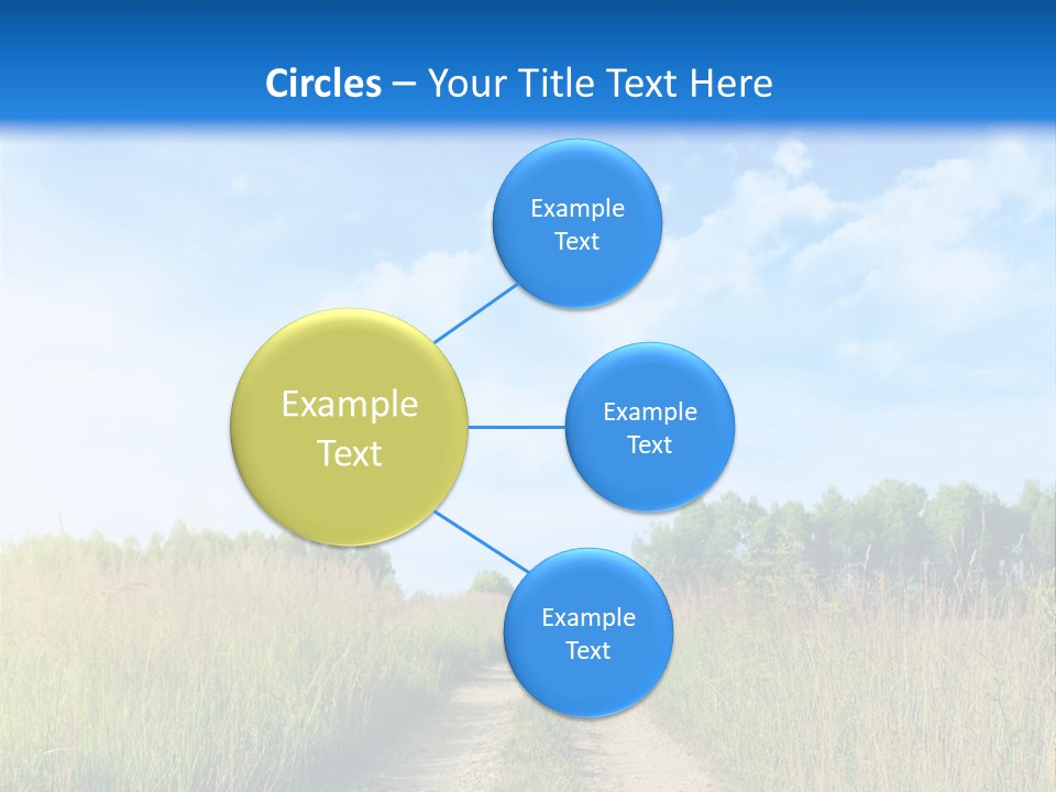 Rural Row Sunrise PowerPoint Template