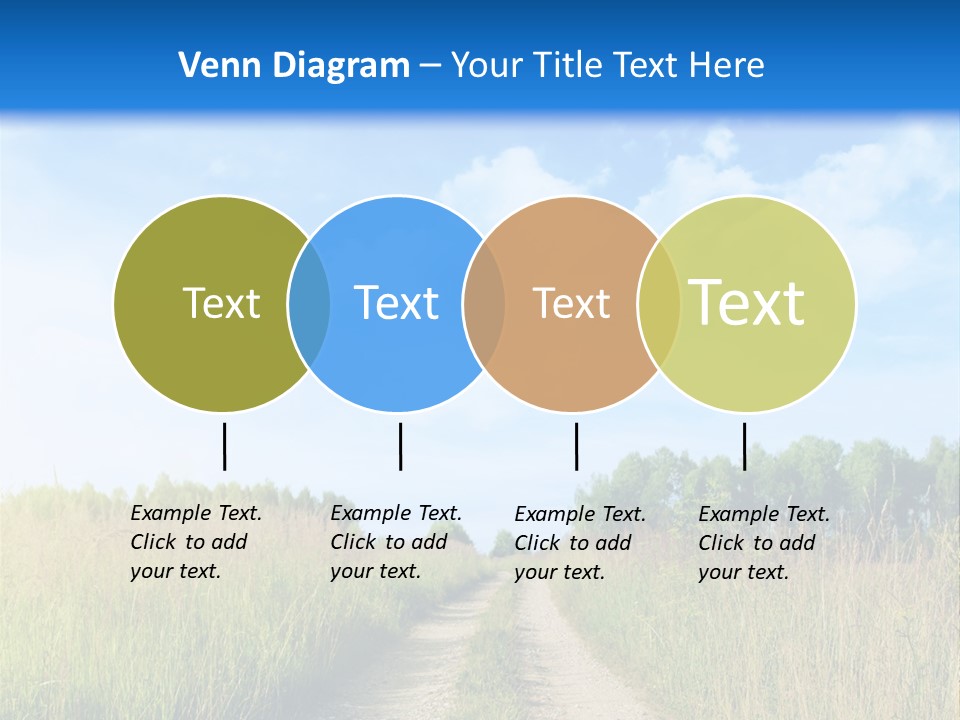 Rural Row Sunrise PowerPoint Template