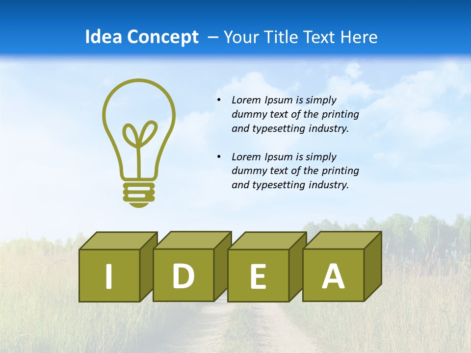 Rural Row Sunrise PowerPoint Template