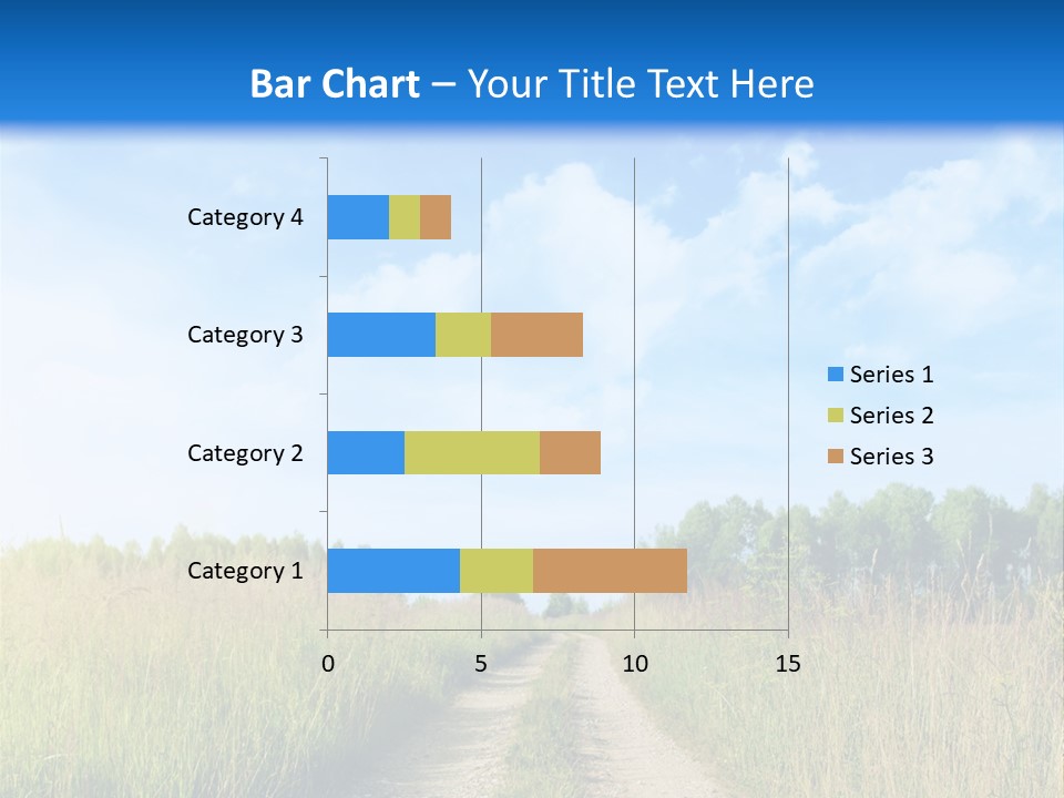 Rural Row Sunrise PowerPoint Template