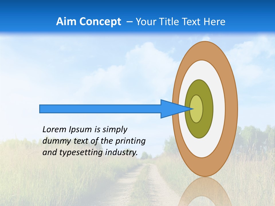 Rural Row Sunrise PowerPoint Template