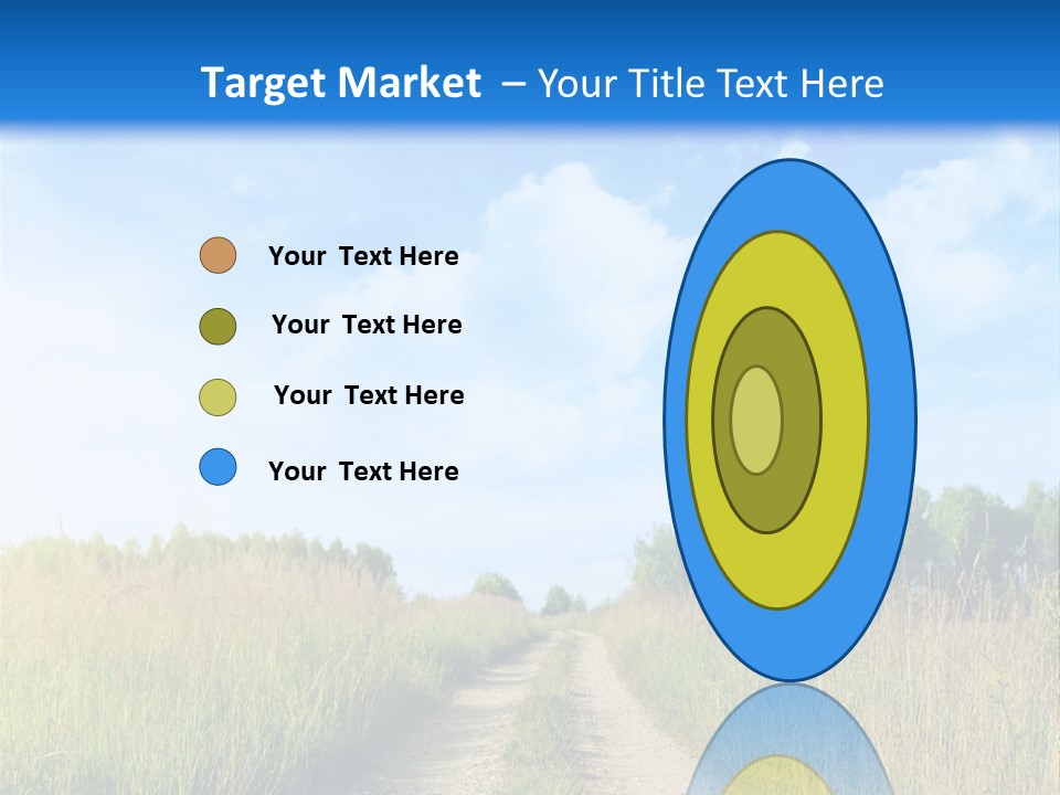 Rural Row Sunrise PowerPoint Template