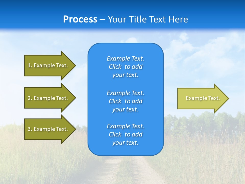 Rural Row Sunrise PowerPoint Template
