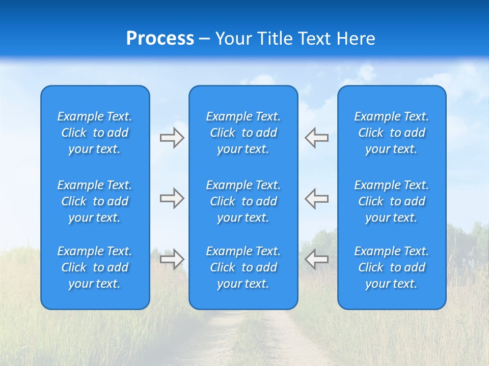 Rural Row Sunrise PowerPoint Template