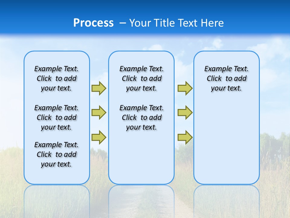 Rural Row Sunrise PowerPoint Template