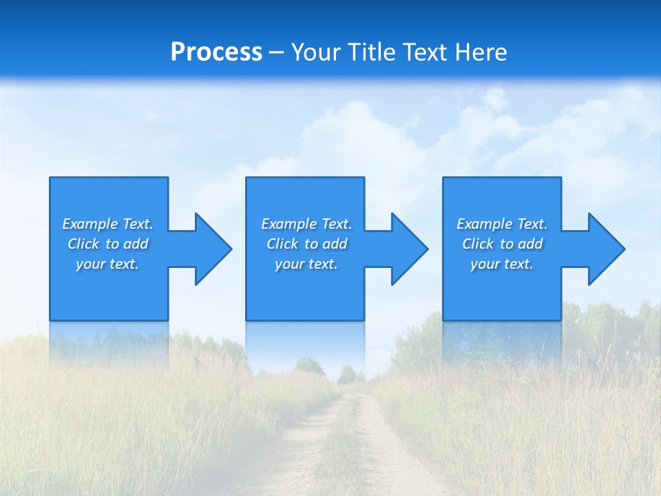 Rural Row Sunrise PowerPoint Template