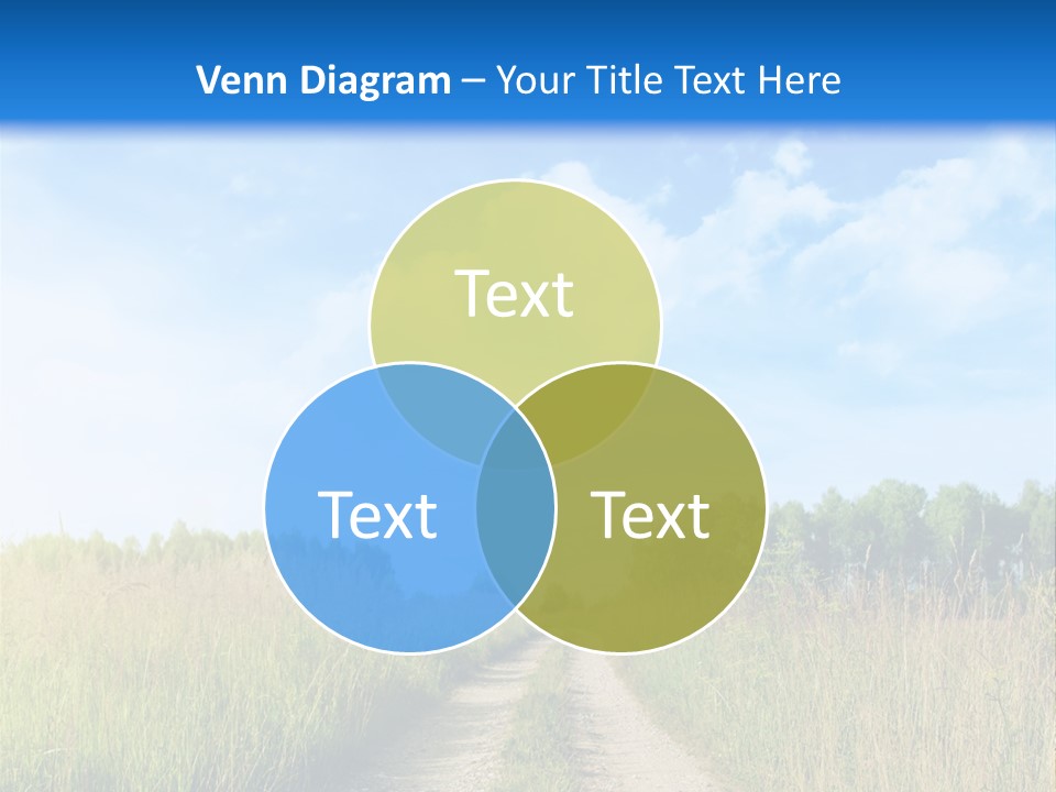 Rural Row Sunrise PowerPoint Template
