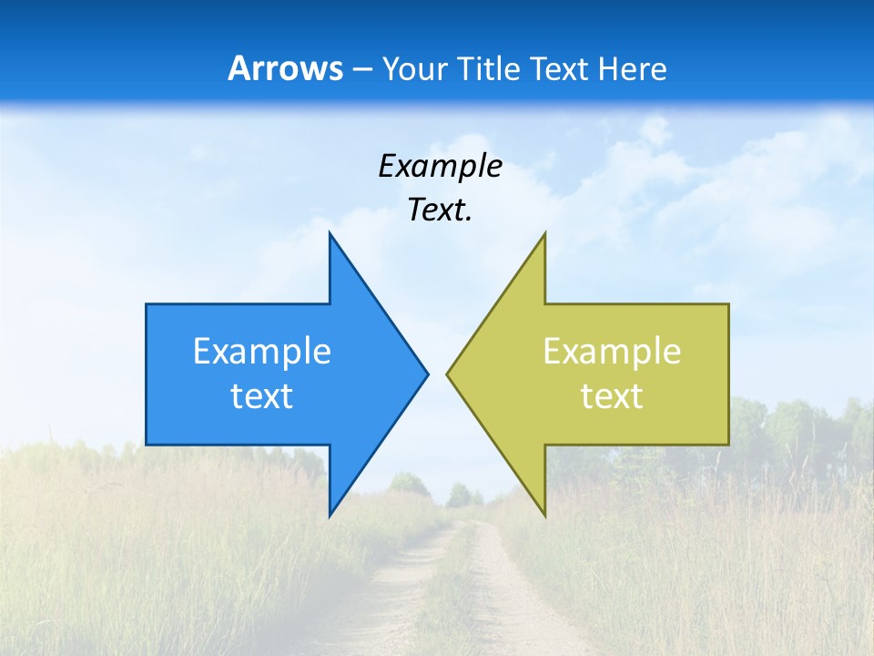 Rural Row Sunrise PowerPoint Template