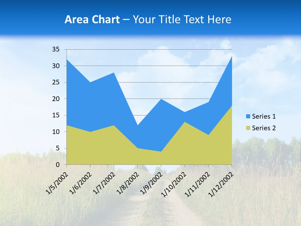 Rural Row Sunrise PowerPoint Template