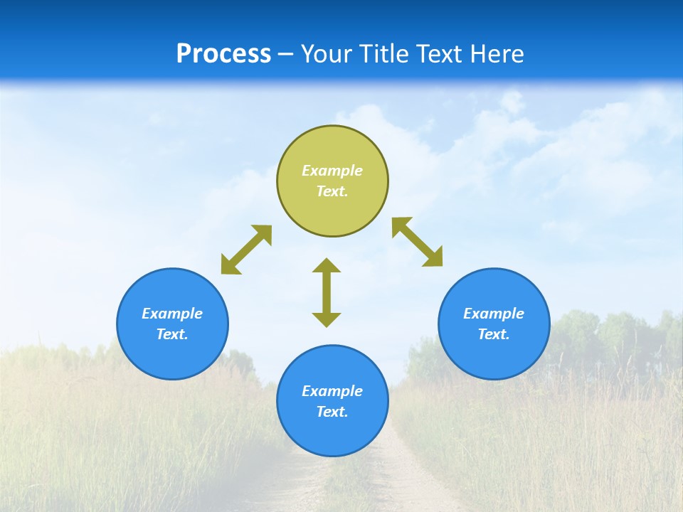 Rural Row Sunrise PowerPoint Template