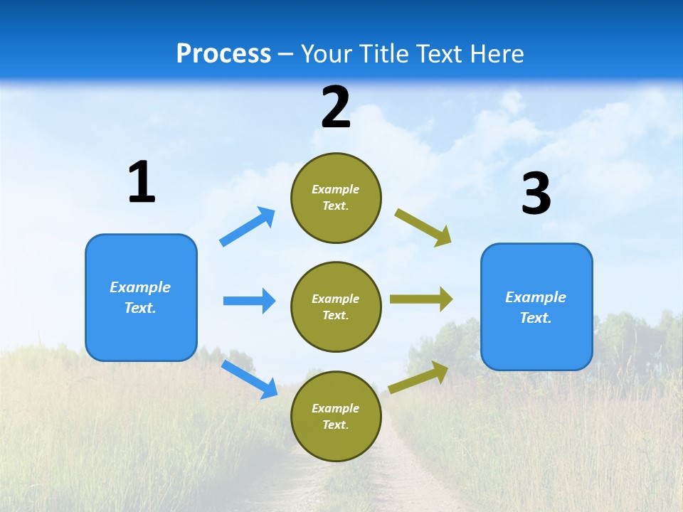 Rural Row Sunrise PowerPoint Template